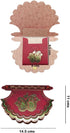 Shagun Envelopes - Pankha Fan Shaped - 2-fold Fancy Designer Set - Pack of 10 - Red for Indian Wedding
