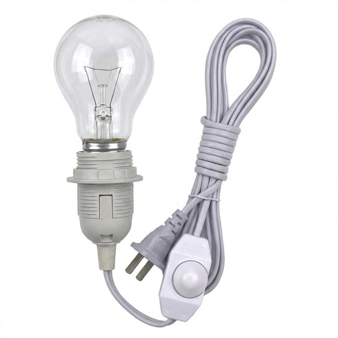 Dimmer 15 Set Bulb E26 E27 (1 Pack, Pendant Light Kit with Switch Feet Hanging Lamp Cord Plug in Edison Light Socket