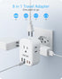LENCENT Switzerland Travel Plug Adapter, Swiss Power Adaptor with 4 American Outlets, 4 USB Chargers