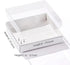 25PCS Clear White Cookie Boxes 6" x 6" x 1 ¼" with Full Window, Bakery Macaron Boxes, Cakesicle Boxes, Chocolate Bomb