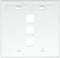 Leviton 42080-3WP 3-Port Dual Gang QuickPort Wallplate with ID Windows, White by Leviton