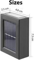 DEMPOWER IP65 2 Pack Solar Outdoor Wall Lights, Up & Down LED Wall Sconce, Warm White Dusk to Dawn, Waterproof Solar