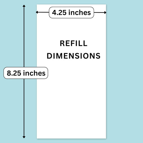 RICCO BELLO Graph Grid Travelers Journal Refill, 8.25 x 4.25 inches (Set of 3) by R|B RICCO BELLO