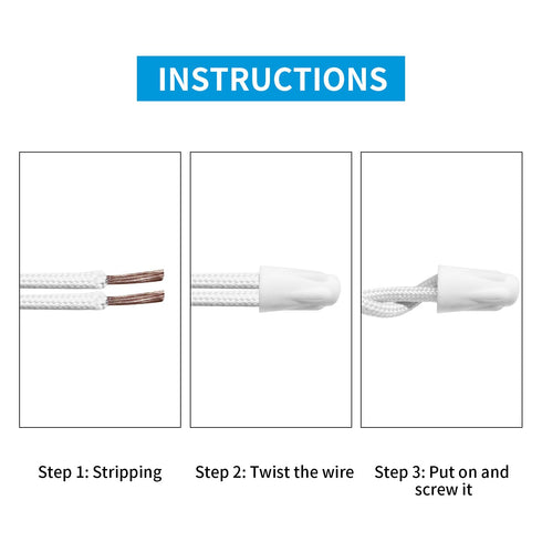 Dicio Easy-Twist Ceramic Wire Connectors, 50 PCs, Heat Resistant Electrical Connectors for 22-14 AWG