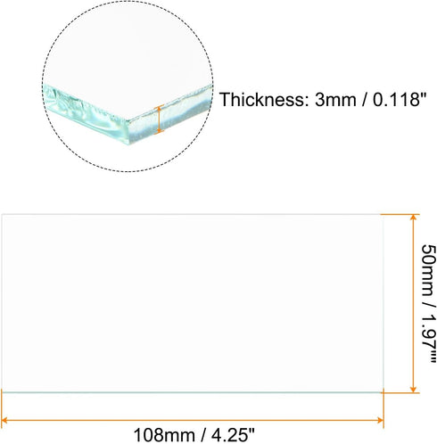 30pcs 1.97" 4.25" HARFINGTON Welding Lens x Clear Glass Outer Cover Helmet Inner Replacement Lens Welding Helmet Lenses