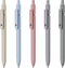 EEOYU 5pcs Quick Dry Ink Gel Pens, Fine Point Retractable Roller Ball Pens, Black Ink Smooth Writing Cute Aesthetic for