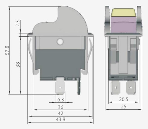 SW7B On-Off Toggle Switch 2 Prong, Replacement for Delta, Ryobi 46023, for Power Tools