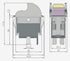 SW7B On-Off Toggle Switch 2 Prong, Replacement for Delta, Ryobi 46023, for Power Tools