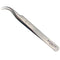 Excelta 7B-SA Tweezers, Very Fine Point, Curved, Anti-Mag. SS, Serrated Tips, 4.5" Length