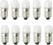 10pcs E10 LED Bulbs, 12V Cool White Miniature Screw LED Lamps, 0.5Watts, 65Lm, 12 Volt