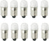 10pcs E10 LED Bulbs, 12V Cool White Miniature Screw LED Lamps, 0.5Watts, 65Lm, 12 Volt