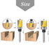6 Set 1/4-Inch Trimming Mesee Pieces Template Router Bit with Bearing, Shank Straight Bits and Bowl Tray Bits V