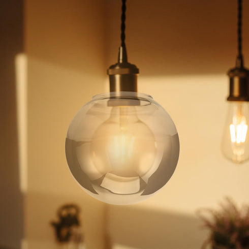 13.00X13.00X13.00CM ABOOFAN Glass Globe Lamp Shade Replacement Ball Lampshade Sphere Shade for Pendant Light Wall