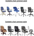 Isccdy Removable Washable Office Chair Armrest Covers - Slipcovers Pads (Black)