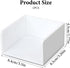 White Acrylic Sticky Notes Holder, Cute 3x3 In Notepad Cube Organizer for Home Office Desk Accessories