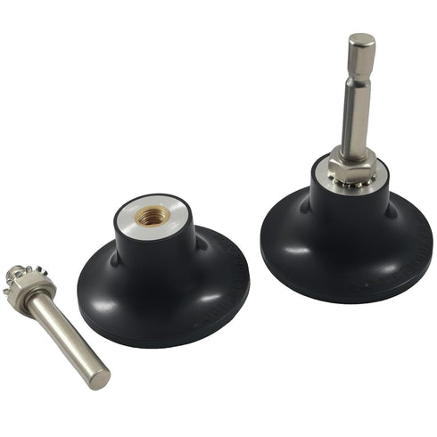 BokWin 2 Pack 2 Inch 1/4 Inch Quick Change Disc Pad Holder, Disc Pad Holder Adapter with Shank, Black Rubber Design