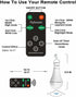 Bulbs 5 Light,1800mAh Bulb USB Rechargeable Light with Remote Timer, Light Modes, Daylight & Amber Rechargeable LED