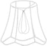 Multi-Functional Lampshade Frame for E27 Bulb Diy Wire Lamp Shade Stand Compatible