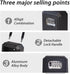 Generic Heavy Metal Outdoor Key Lock Box, Portable Wall Mounted with Removable Steel Shackle, Waterproof 4 Digit Code