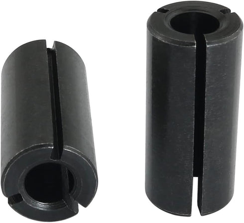 ITROLLE 2PCS 1/2 Inch 1/4 Inch to Router Collet Reduction Sleeve Tool Bit, Shank Reducer Reducing Bit, Black