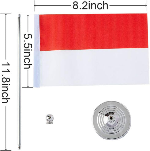 Poland Flag Polish Flags, Small Mini Desk Flag for Table Office Classroom Home Decorations