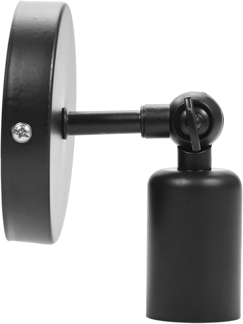 MUNEFE Set, E27 Black Wall Sconces, Retro Style Wall Sconces Corridor Lamp Holder with Light Socket for Kitchen, Foyer
