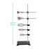 stonylab Lab Stand Set, Metalware Steel Support Stand with Rod, 4-Prong Burette Clamp, Flask Clamp