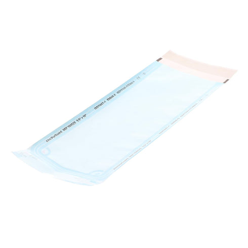 100523 3.50" 10" 200/Bx Aira PurGuard Paper/Blue Film Self-Sealing Sterilization Pouches X