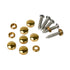 10PCS Brass Mirror Screws, Cap Cover Nails Fasteners for Decorative Mirrors, 10mm Golden