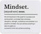 Mindset Definition Inspirational Quotes Mouse Pad, Non-Slip Rubber Base, 9.4 x 7.9 Inch for Desk Decor
