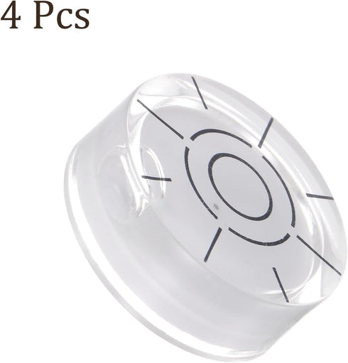 4pcs Small Circular Bubble Spirit Levels, Mini Round RV Leveling Tools for Travel Trailer, White