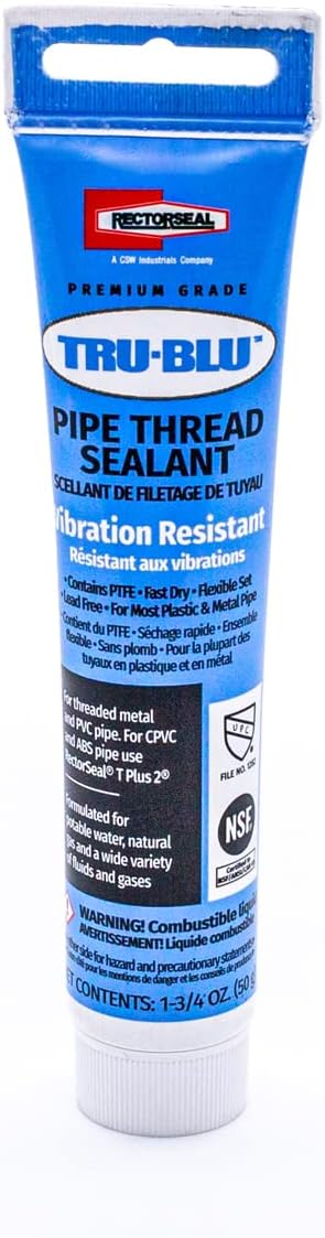 Rectorseal 31780 1-3/4-Ounce Tube Tru-Blu Pipe Thread Sealant , Blue by Rectorseal