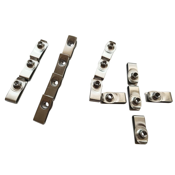 1/4"-20 Long Stainless Steel U-Style Clip-On Nut, U-Type Fasteners (Pack of 25)