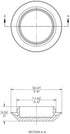 Caplugs BPF-5/8 Button Plugs with Flush-Type Heads, 10 Pack, Low-Density Polyethylene (PE-LD), Black