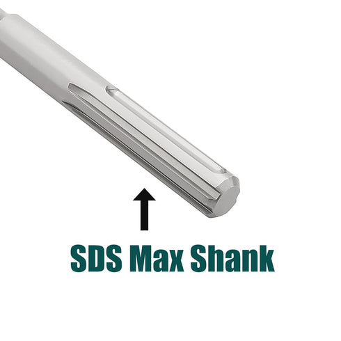 SDS Max Rotary Hammer Drill Bit, 1-3/8 in x 18 in (35 x 460mm) for Concrete, Brick, and Cement