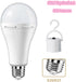 Rechargeable Light Bulbs, 9W Battery Operated LED, 600 Lumen 3000K Warm White, for Power Outage, 4 Pack