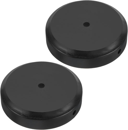 PATIKIL 5.25" x 1.2" Wooden Lamp Base, 2pcs Round Solid Wooden Base