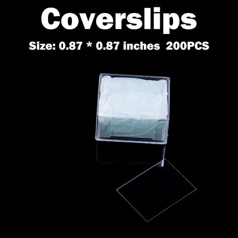 Pemoupnd 300 90 Microscope(300 Microscope Slides, Covers Kit PCS for Teachers Students Families Science Enthusiasts