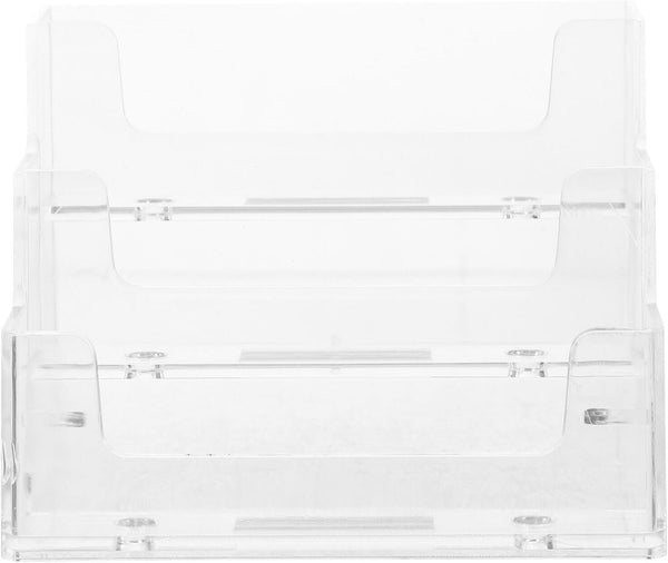 SEWACC Business Card Holder, Acrylic 3 Tier Organizer Box for Cards, Desk Organizers