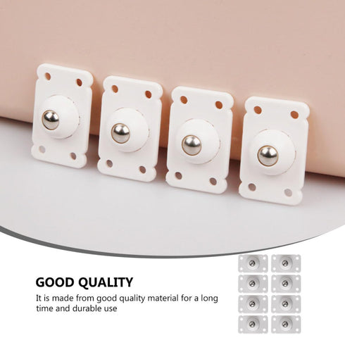 8pcs jojofuny Self-Adhesive Sticky Case Wheels Swivel Casters for Storage Boxes Rolling Cart Furniture Accessories