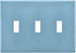 Light Blue 3 Gang Toggle Switch Plate Cover, Decorative Outlet for Home Decor