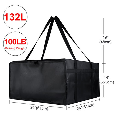 24" 24" 14" Commercial 1Pk CIVJET Insulated Pizza Delivery Bag for Carry Hot, x x Insulated Food Delivery Bag, Grocery