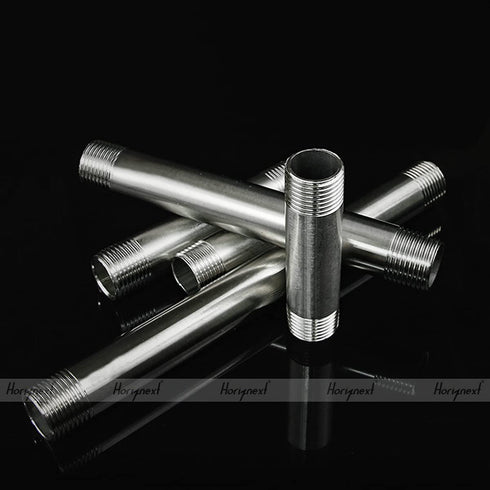 Stainless Steel 304 Pipe Nipple NPT, 1/2 Male Threaded Cast Fitting, 2 Inches Length Tube Sleeve