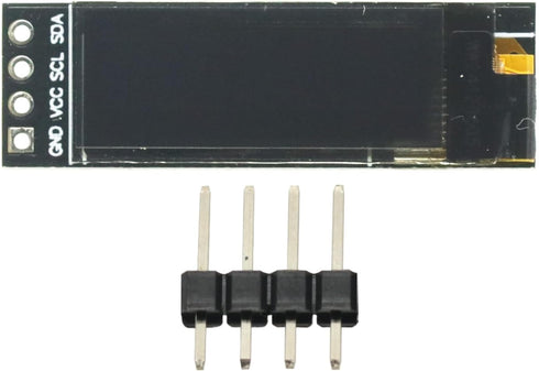 GODIYMODULES 2Pcs 0.91 Inch 128x32 I2C SSD1306 3.3V 5V STM32 OLED Screen IIC Screen White LCD OLED Display DIY OLED