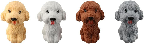 dohobby 24 Pieces Animal Pencil Erasers - 3D Cute Dog Cap Toppers for Party Favors