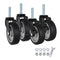 3 Inch Caster Wheels, 3/8"-16 x 1-1/2 Threaded Stem Casters with Brake,