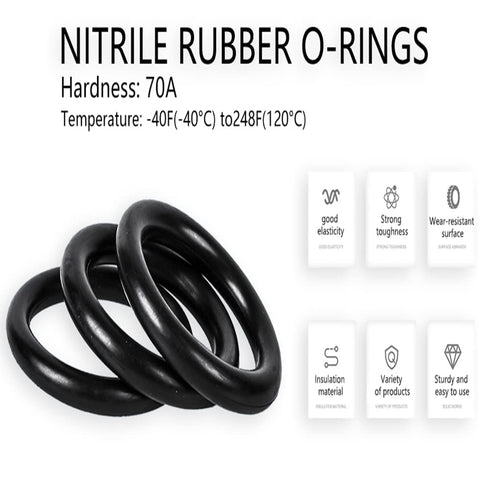 Othmro 50pcs Nitrile Rubber O-Rings, 1mm Wire Dia 18mm OD for Oil or Air Sealing, Professional Plumbing