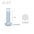 Hex Bolts 10Pcs (5/16-24x1-1/4"), Grade 2 Carbon Steel Zinc Plated Fully Threaded Hex Head for Furniture Repair