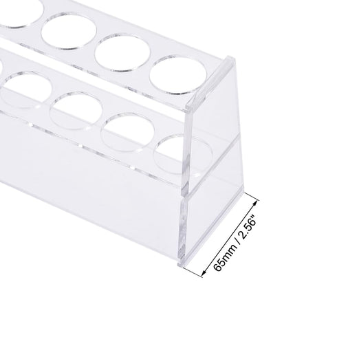uxcell Acrylic Test Tube Holder Lab Stand Rack, 6 Wells for 100ml Centrifuge Tubes, Laboratory Clear