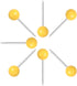 Map Tacks 1/8-Inch Assorted Color Beads Head, 500-count Push Pins (Yellow)
